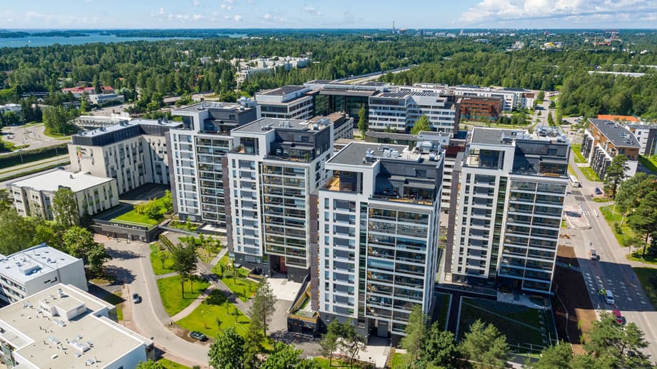 Espoo-ban található a modulárisan épült Metsätapiola Residences.